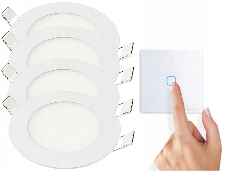 Sada Halogen Lampičky na strop 6W 4x Vypínač