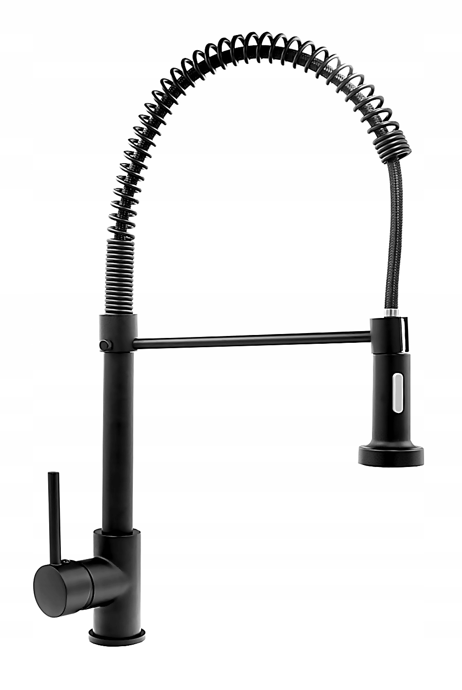 Kuchynská Batéria S Dlhým Výtokom, Čierny Drezový Kohútik, Špirála