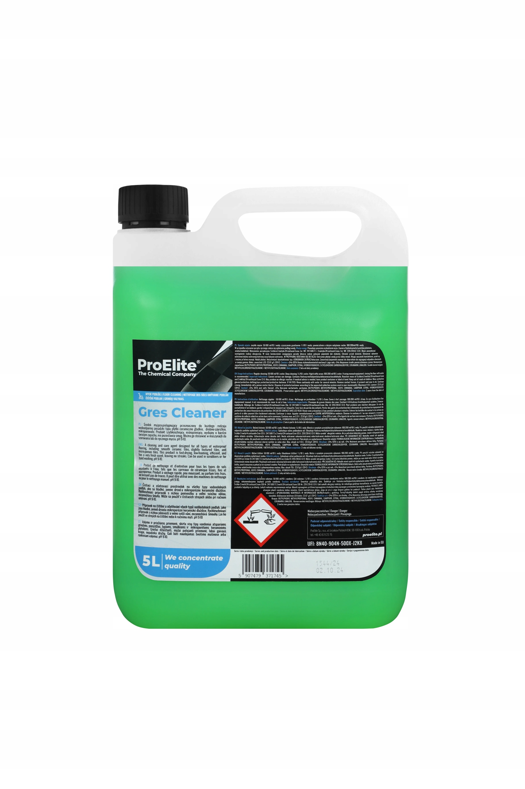 Levně Proelite Gres Cleaner 5 L Přípravek Na Mytí Gresu Bez Šmouh A Skvrn