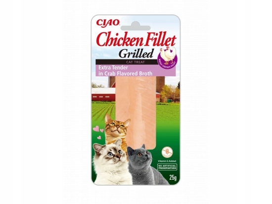 Levně 8 x Inaba Cat Chicken Fillet ve vývaru z kraba 25 g