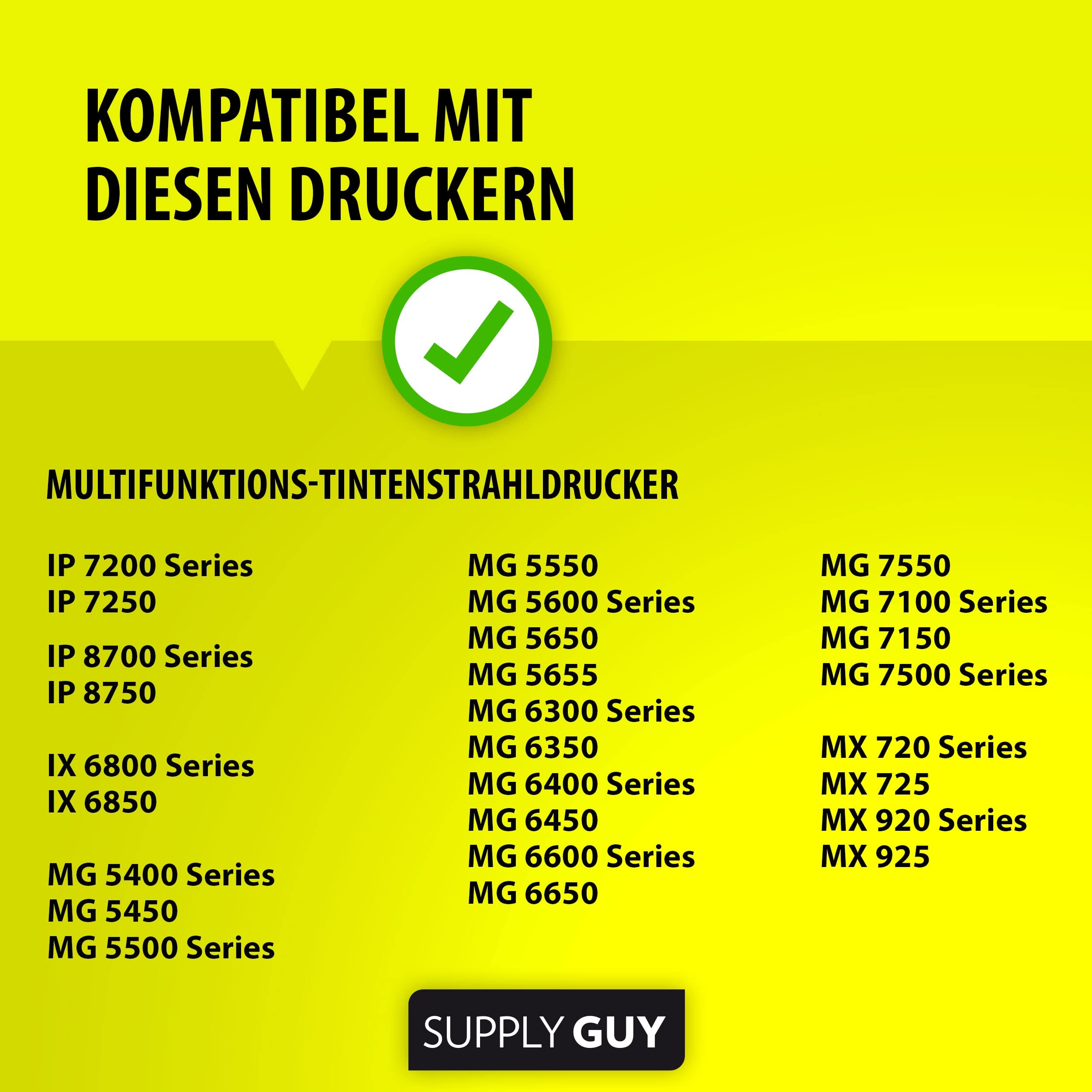 SUPPLY GUY 5 Tusze Kompatybilne Canon CLI-551 Cyan IP7250 MG5450 MG7550 — miniatura 2