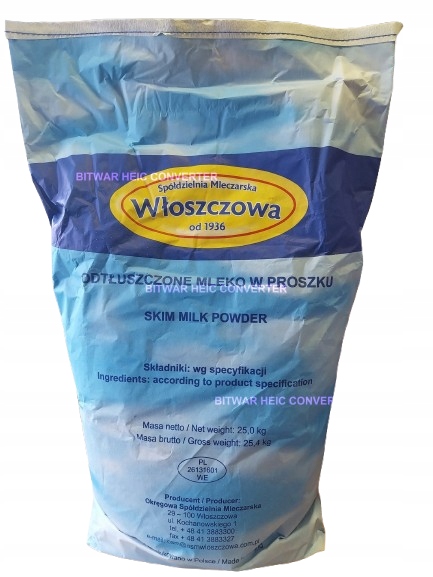 Włoszczowa Mleko w proszku odtłuszczone 25kg