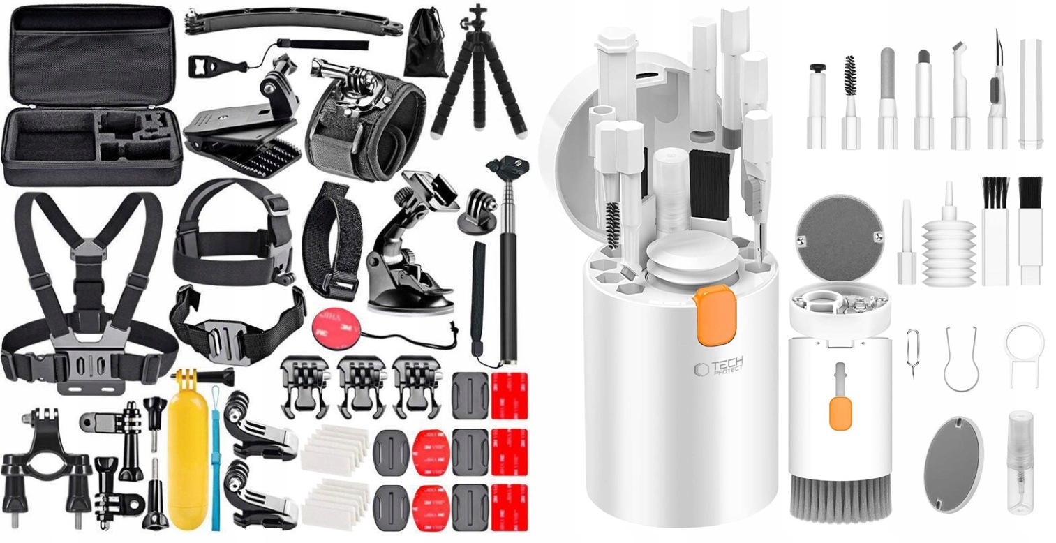 Příslušenství pro GoPro 13 12 11 10 9 Dji Sada 50v1 Kufr Cleaner 20v1