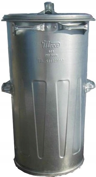 Levně Meva Pozinkovaná Kulatá Popelnice 110l s Gumovou Obručí