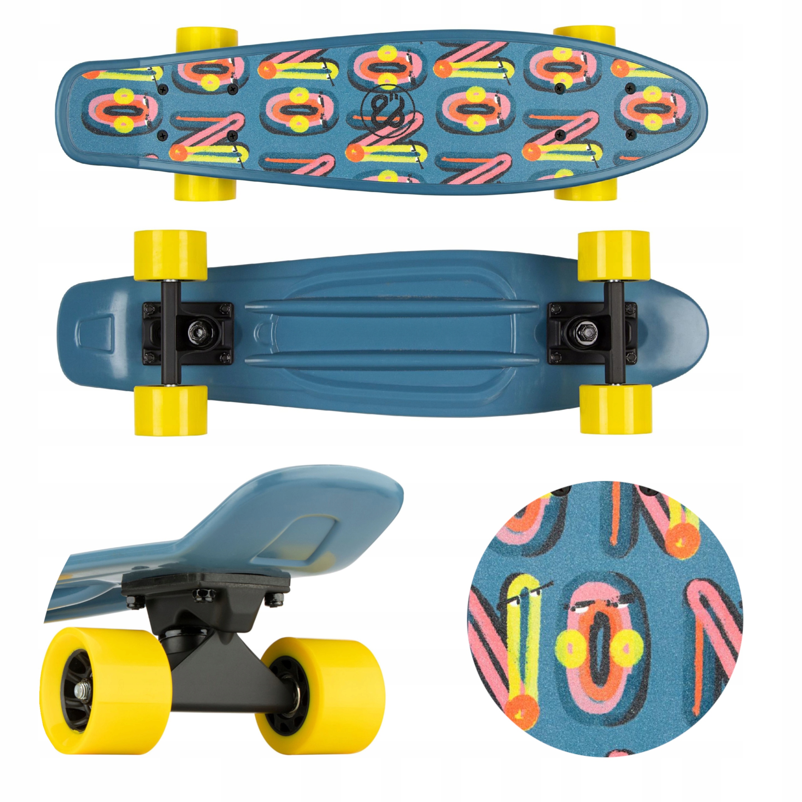 Deskorolka klasyczna fiszka profilowana dla dzieci Nijdam 100kg