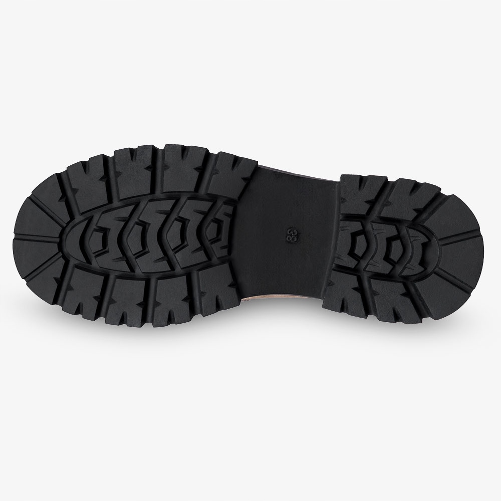 MOKASYNY DAMSKIE PÓŁBUTY NA PLATFORMIE Z OZDOBNĄ SPRZĄCZKĄ BEŻOWE NEW r 39 Wzór dominujący bez wzoru