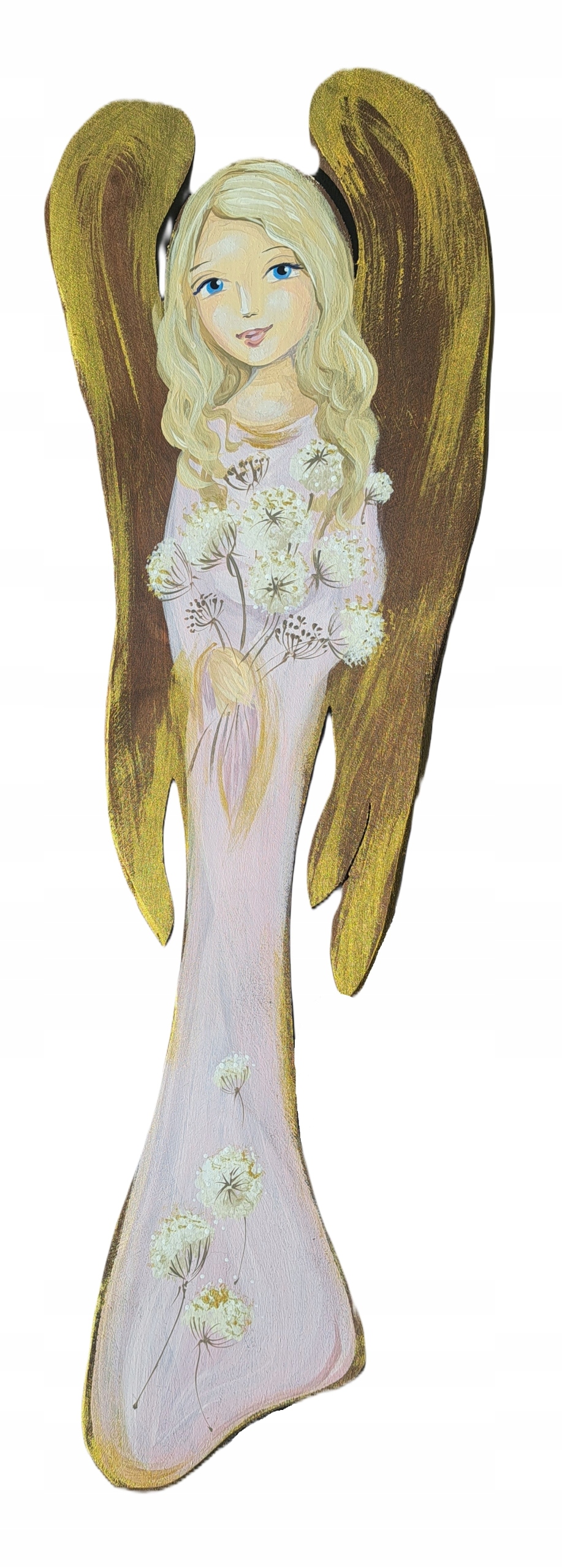 Obraz Dřevěný Velký Anděl Hand Made Malovaný