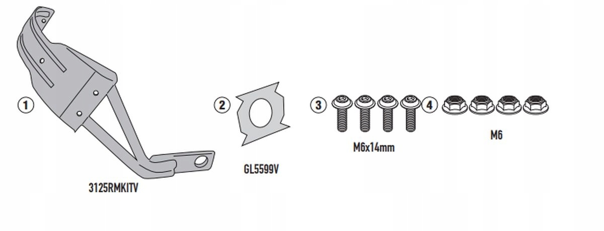 Kappa Upevnenie Blatníka KRM02 Suzuki V-strom 800DE '23, ()