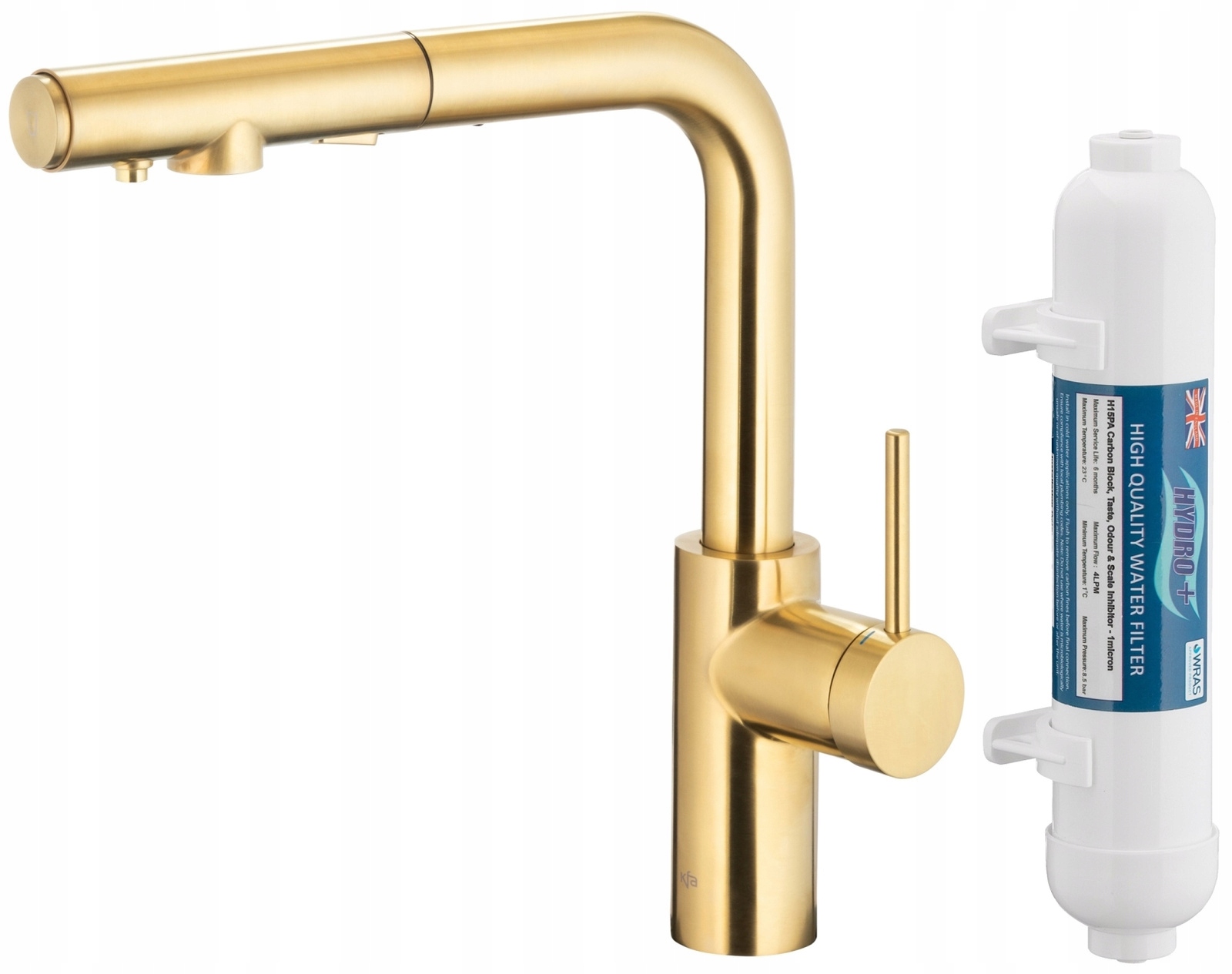 Kfa Kuchynská Batéria Duero Pure Style Hydro+ Filter, Brushed Light Gold