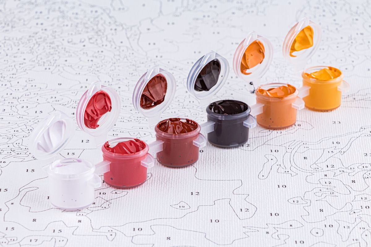 OBRAZ MALOWANIE PO NUMERACH + RAMA 50x40cm DWA KONIE I PIES Stan opakowania oryginalne