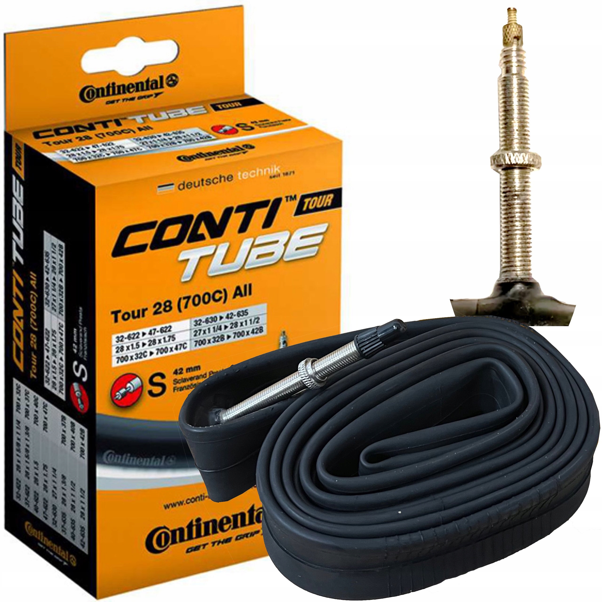 Dętka do Roweru 28 cali Continental szerokość opony do 47mm zawór Presta
