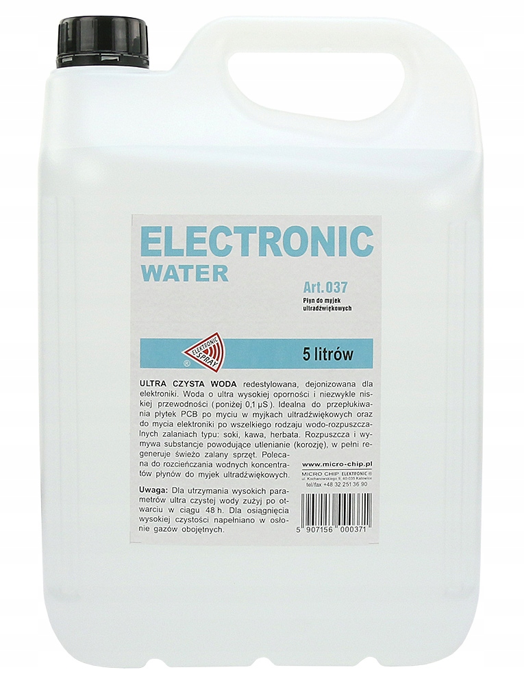 

Płyn Do Myjek Ultradźwiękowych Electronic Water 5L