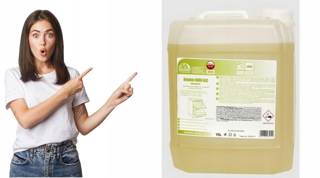 Levně Tekutý přípravek do myčky nádobí Dolphin Hard Alc 10 l