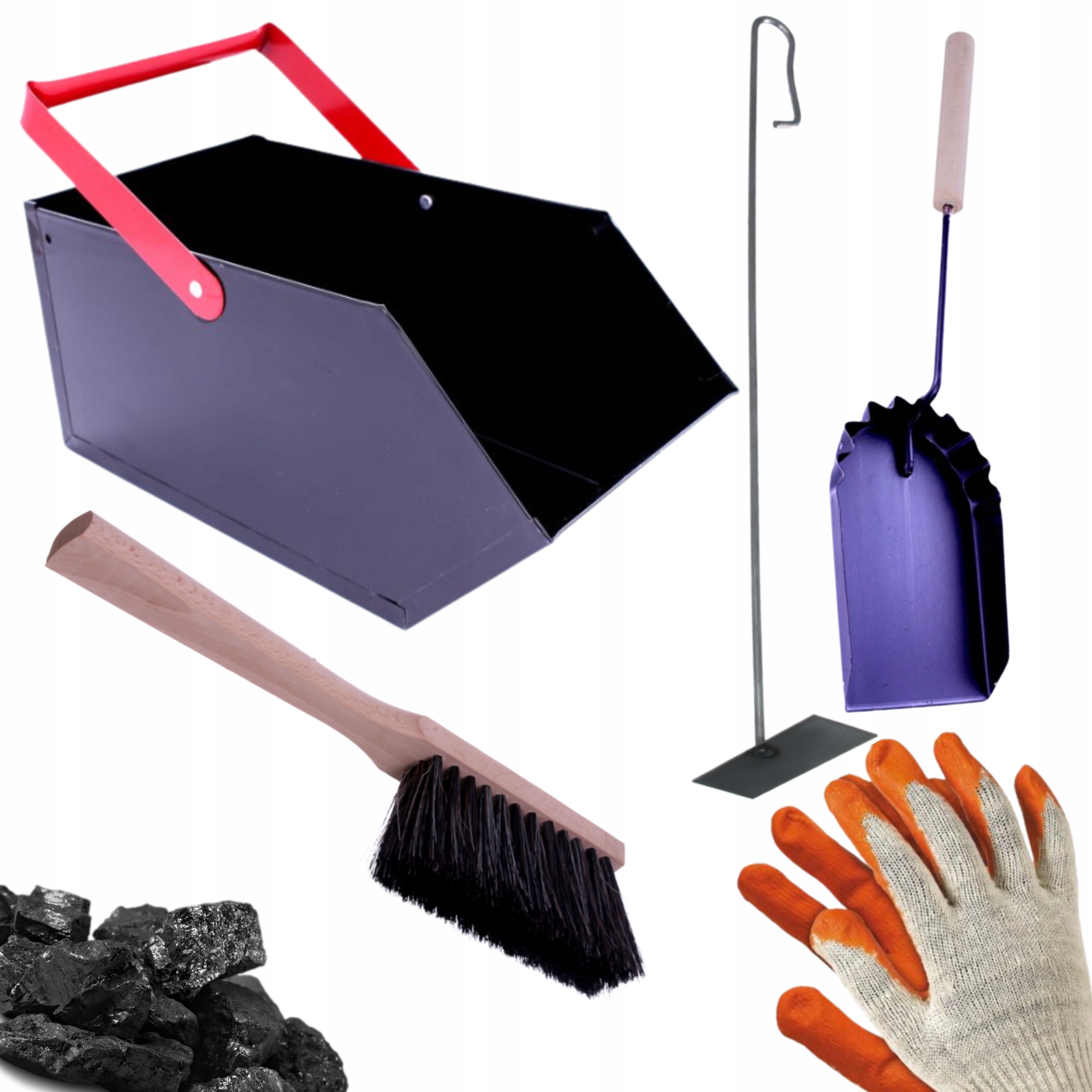 Krbové Nářadí Uhlířka velká XL Vyhrnovač Lopatka Smetáček Rukavice