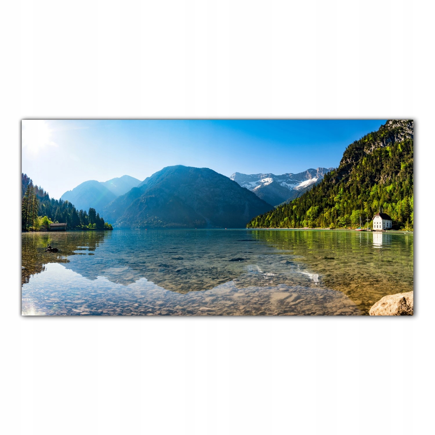 

Hartowany Obraz Szklany Alpy Jezioro Natura 140x70