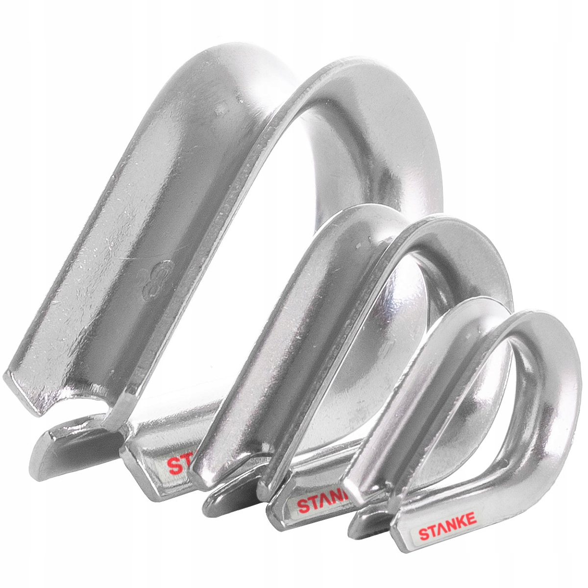 Kausza do lin ze stali nierdzewnej 4mm 15 sztuk