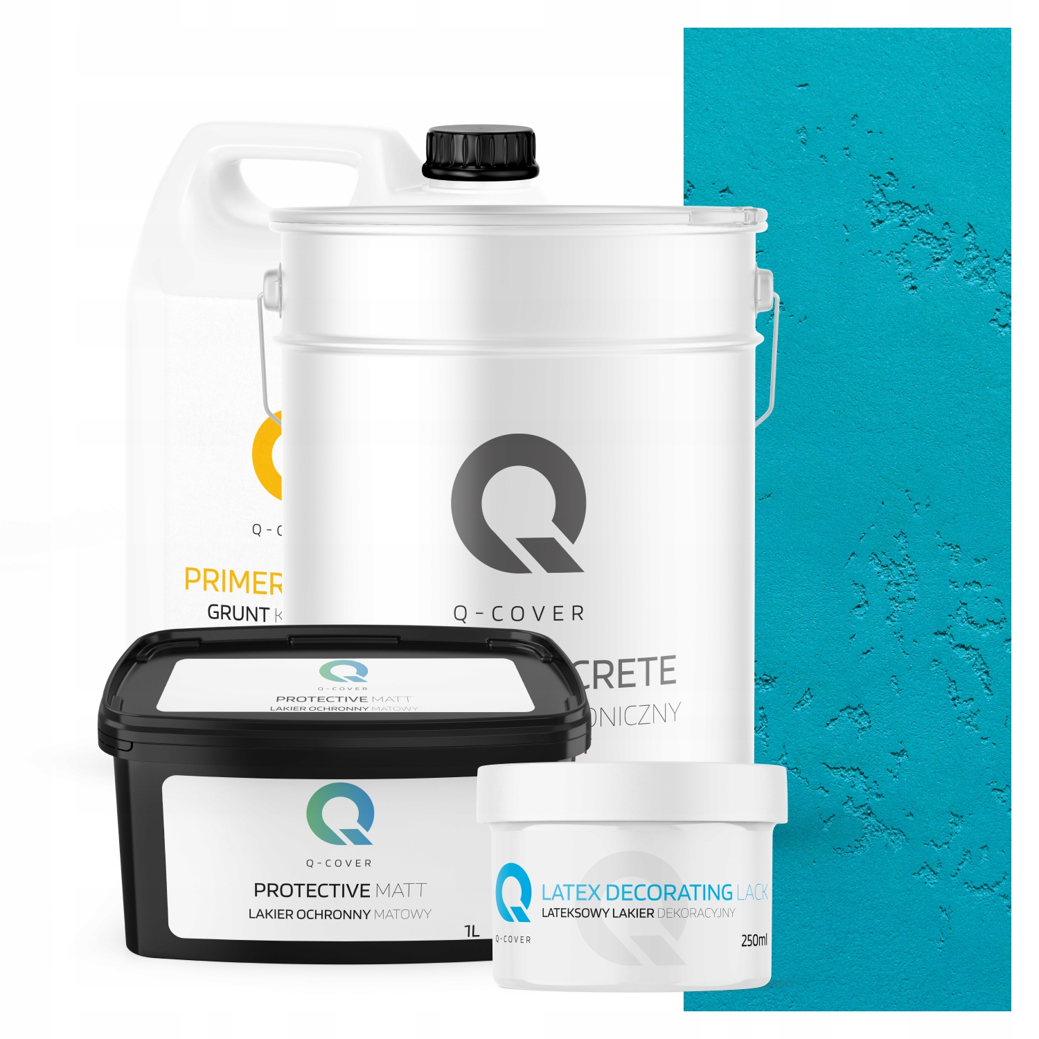 Vnitřní Architektonický Beton Set Tyrkysový Tmavý H1321 Na 10 m2