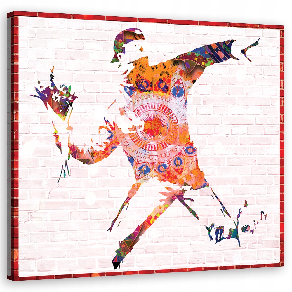 Obraz na plátně Banksy Flower Thrower 50x50