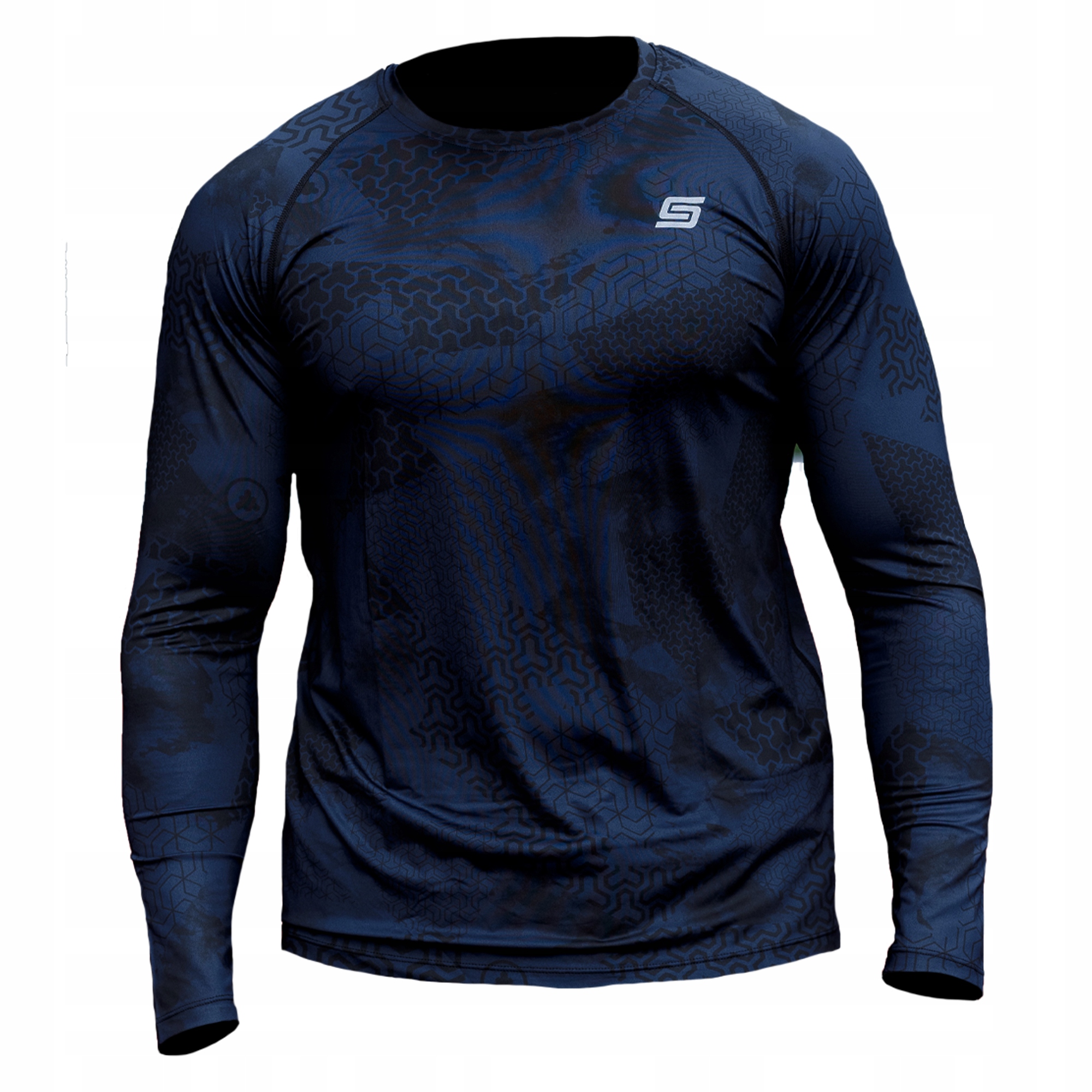 Odzież sportowa męska rashguard długi rękaw treningowy szybkoschnący rower