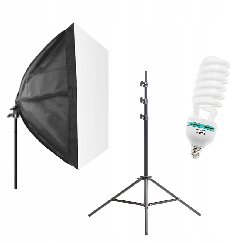 Lampa softbox ze stelażem i żarówką Cinegen 40 x 60 cm 400 W