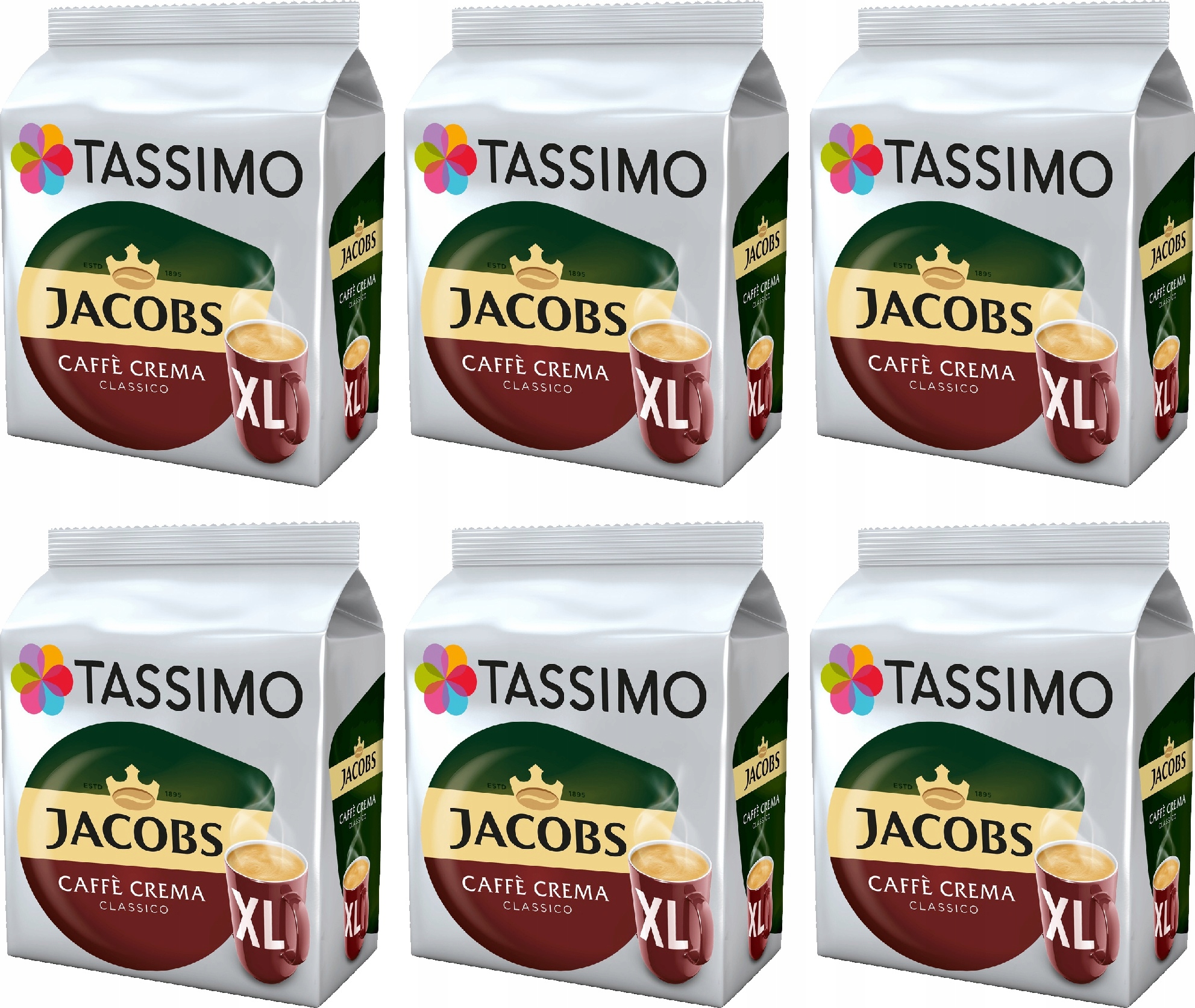 Kapsułki TASSIMO Jacobs Caffe Crema Classico XL 96 Marka Tassimo
