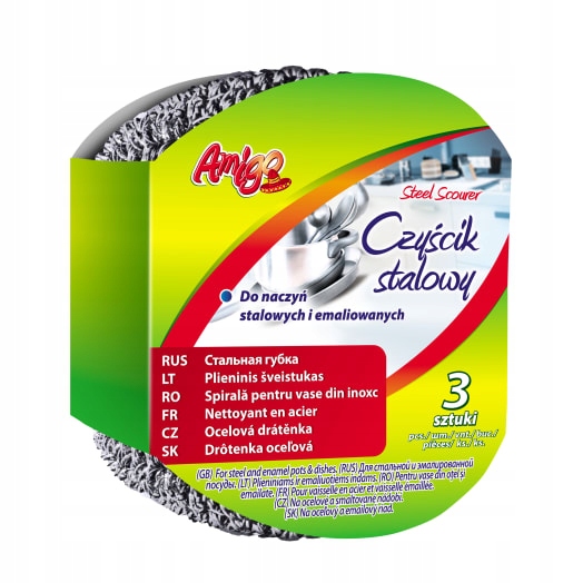 Levně 8 x Amigo Ocelový čistič 3 ks