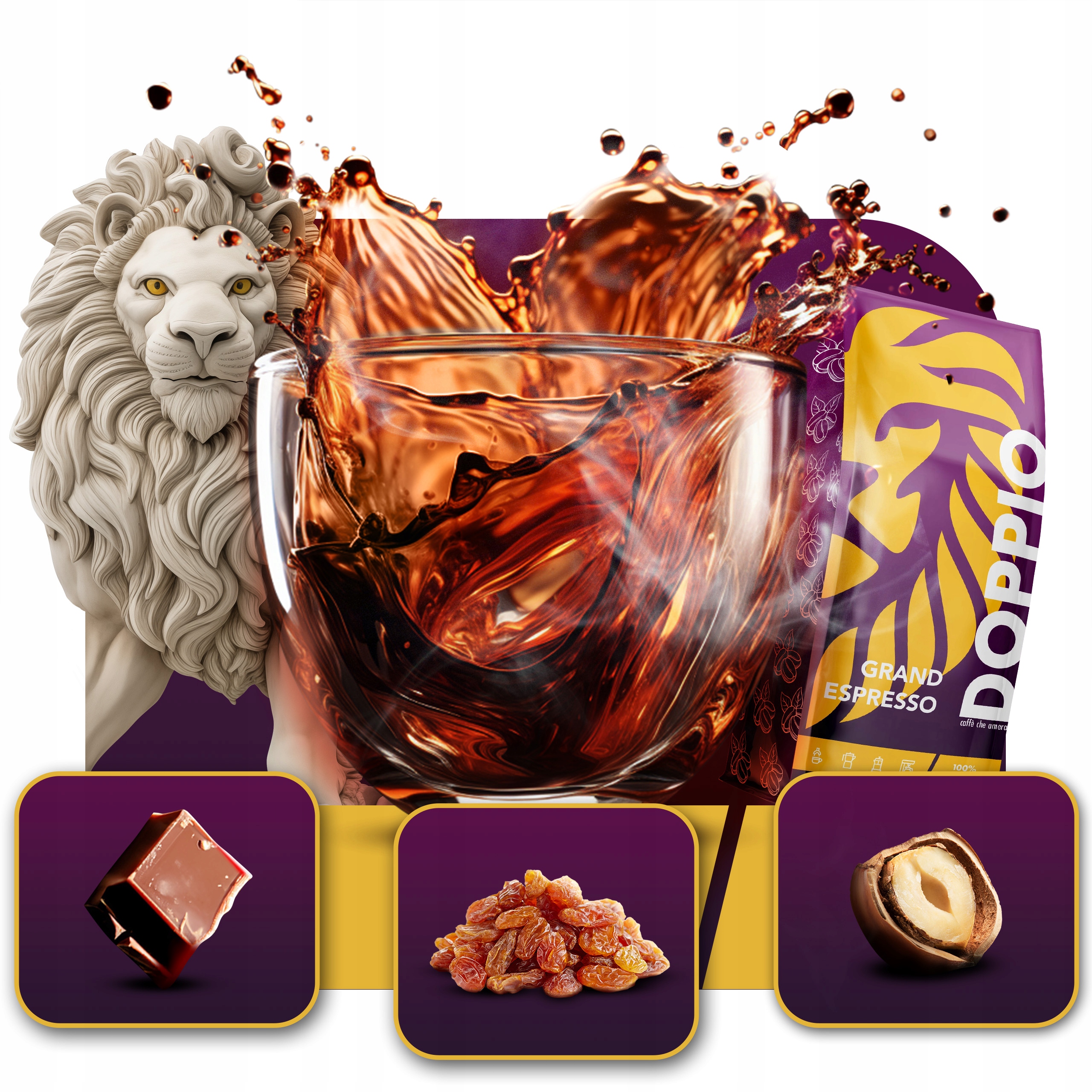 KAWA ZIARNISTA DOPPIO GRAND ESPRESSO 2X1kg - ŚWIEŻO PALONA-BLUE ORCA COFFEE Kod producenta 5903887378321