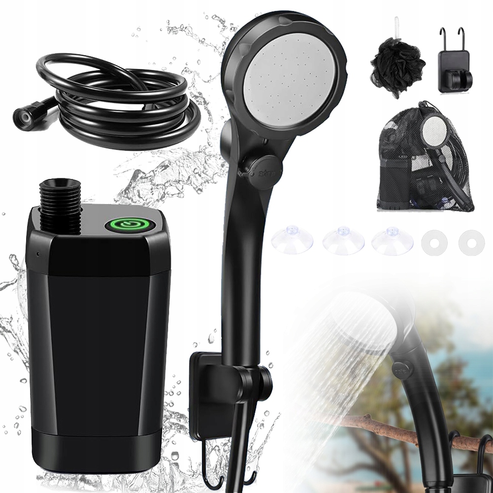 Kempingová Sprcha S Akumulátorem 6000 Mah, Venkovní Kempingová Sprcha