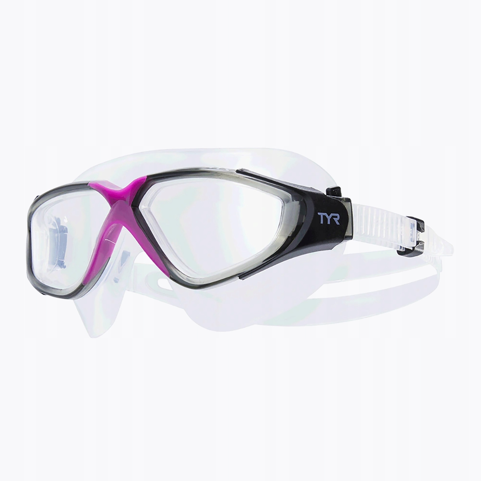 Maska do pływania Tyr Rogue clear/purple/grey Os