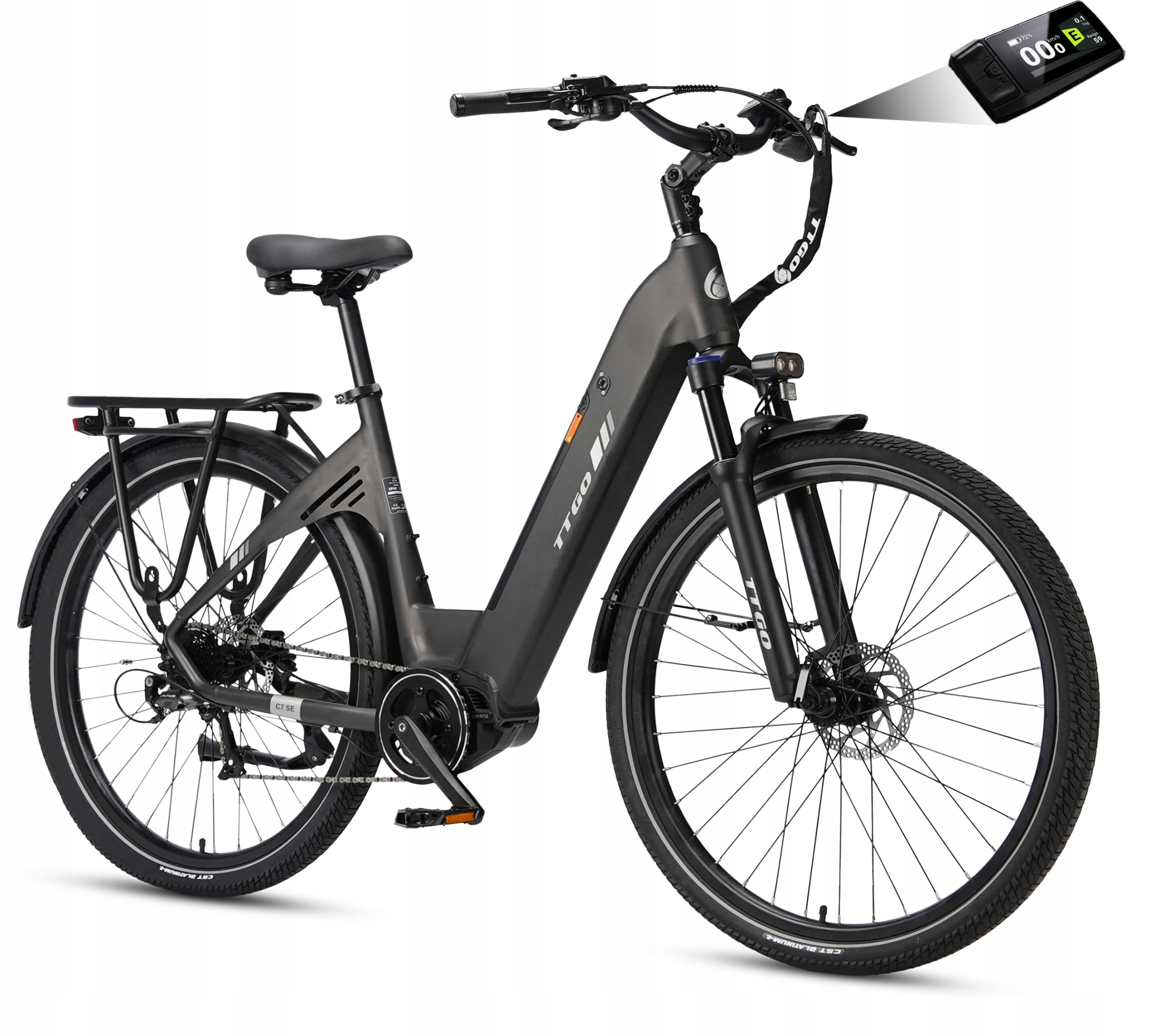 2026 Nowy Ttgo C7 Se Rower Elektryczny Miejski 250W 36V 18Ah 130KM