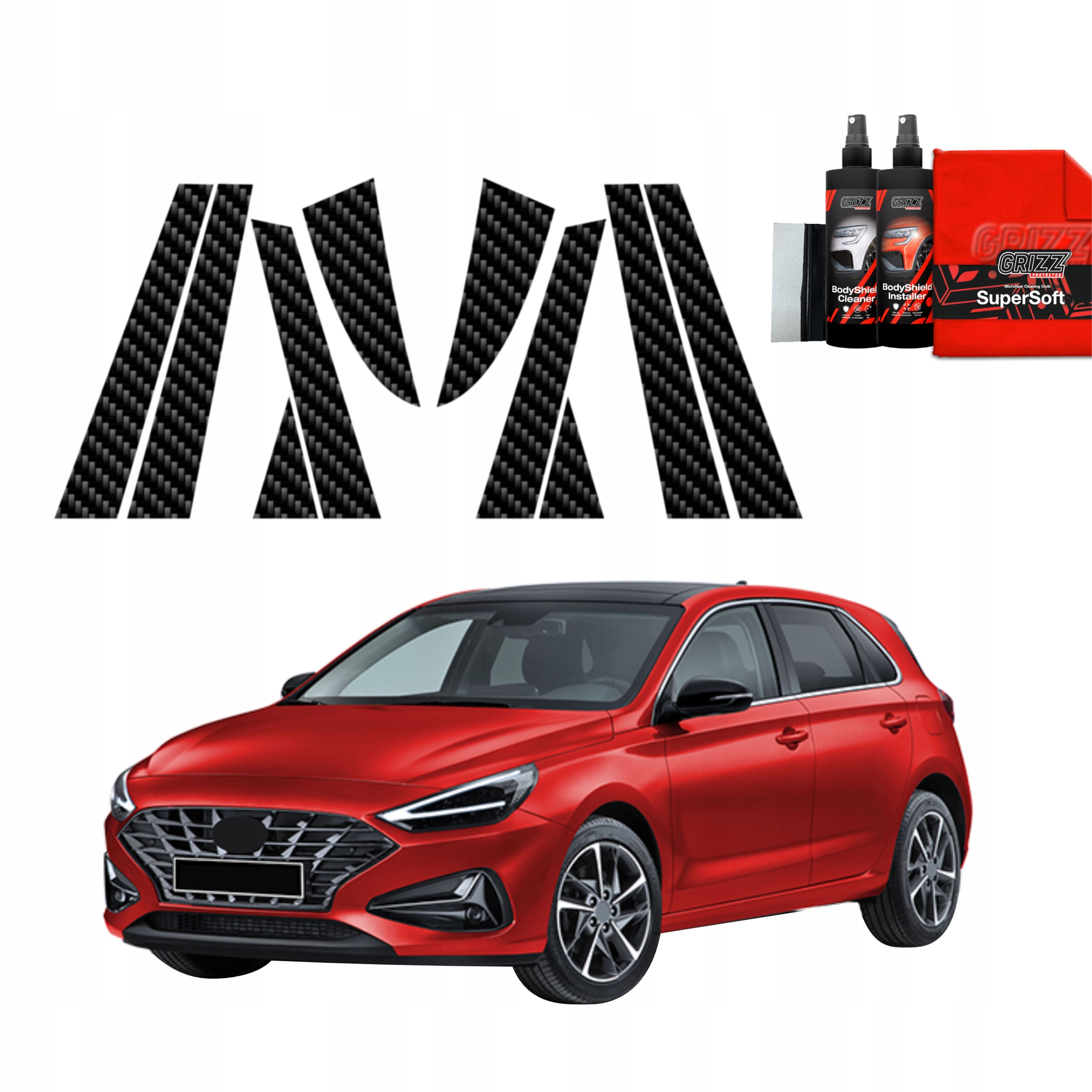 10v1 Fólie na sloupky pro Hyundai i30 Hatchback (2020-2025)