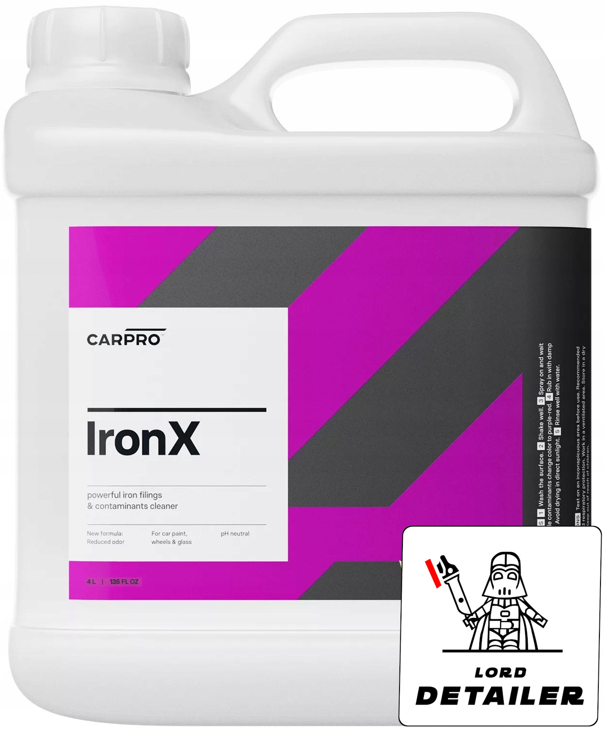 CarPro IronX deironizacja krawiące felgi 4 l