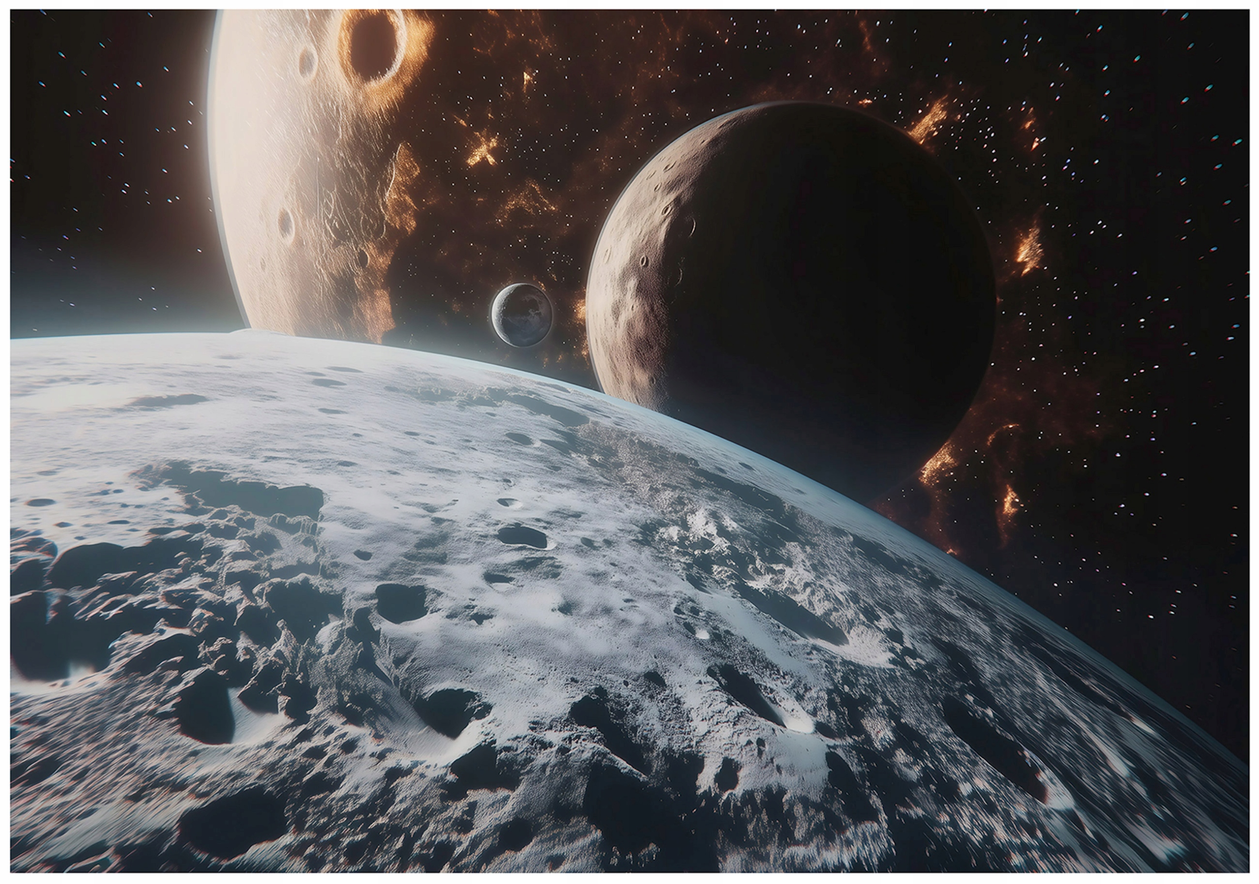 Tapeta Bronzová Kozmos Planéta Tapeta Do Predsiene Kancelárie 416x254