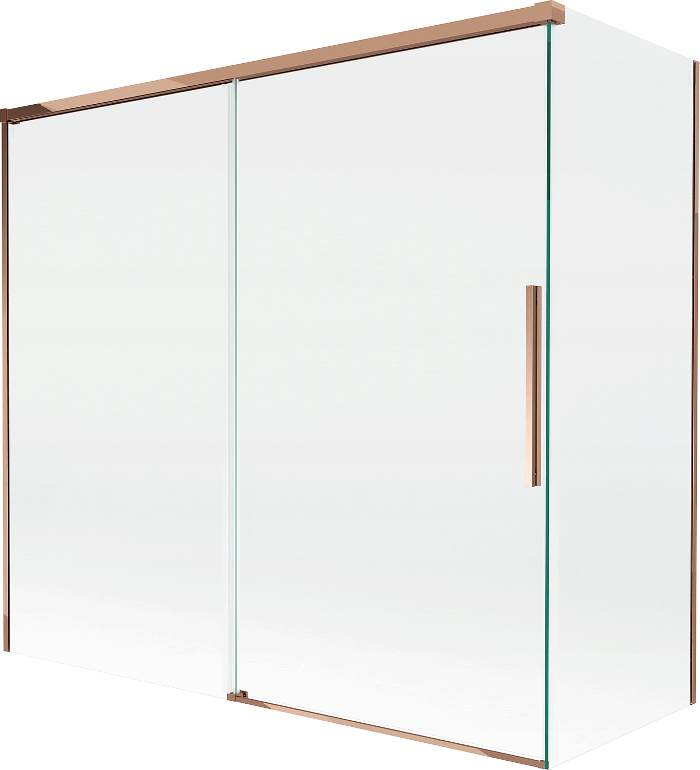 Mexen Rox Parawan Nawannowy 2-SKRZYDŁOWY 170+80X150 Transparent Złoto
