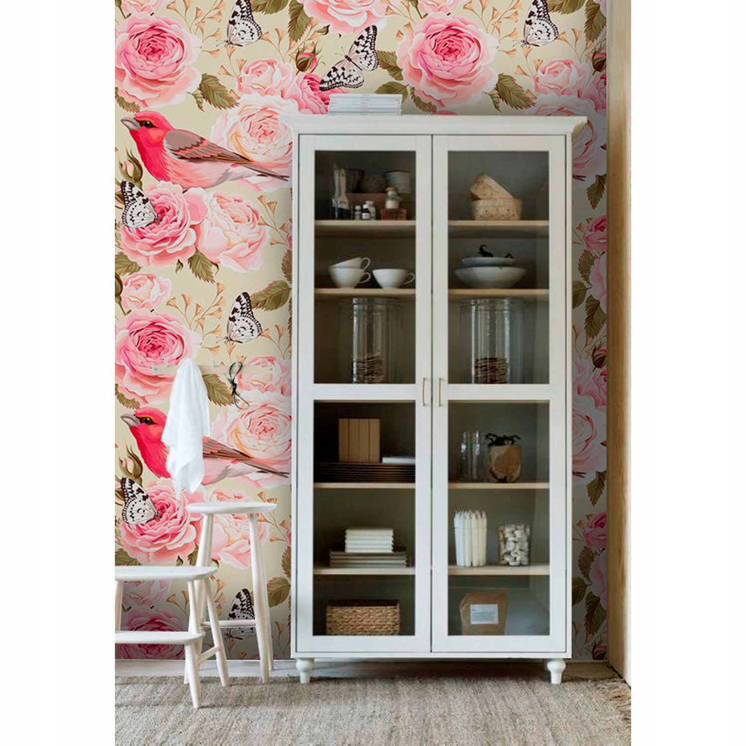 

Fototapeta flizelina Ptaki i kwiaty 152x104 + klej