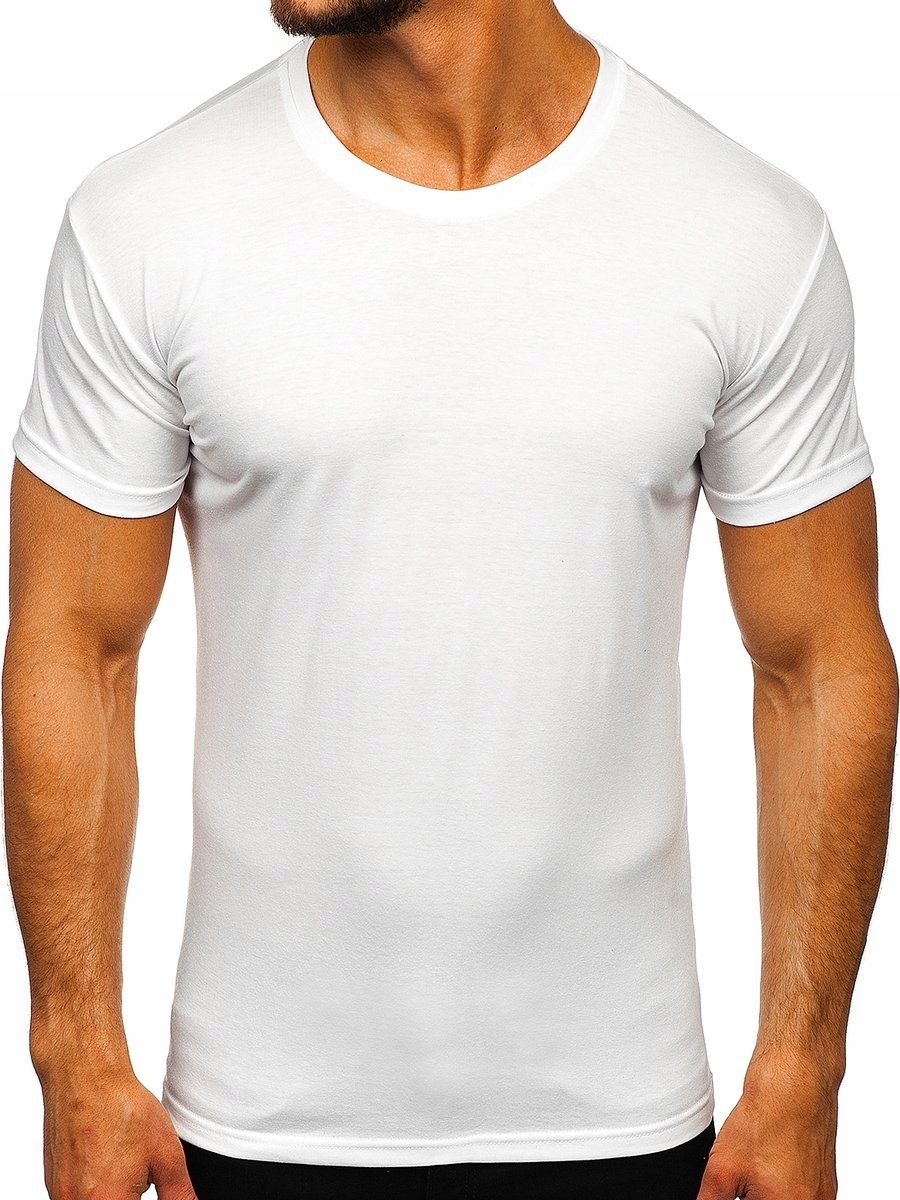 

T-shirt Męski Bez Nadruku Biały 2005 Denley_xl