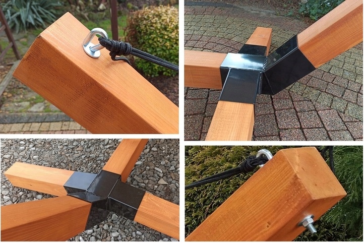 STELAŻ HAMAK PREMIUM XXL DREWNIANY 100x100 PREZENT DO OGRODU EAN (GTIN) 6955830896016