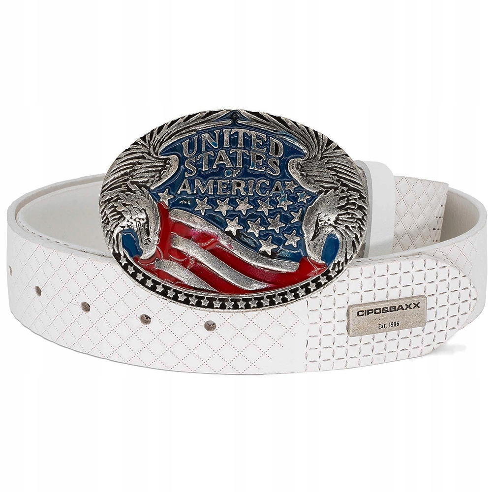 Pásek Pánský Cipo Baxx Vintage kůže Velká kovová spona