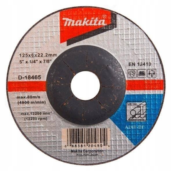 

Tarcza szlifierska do metalu 125x6mm A24R D-18465