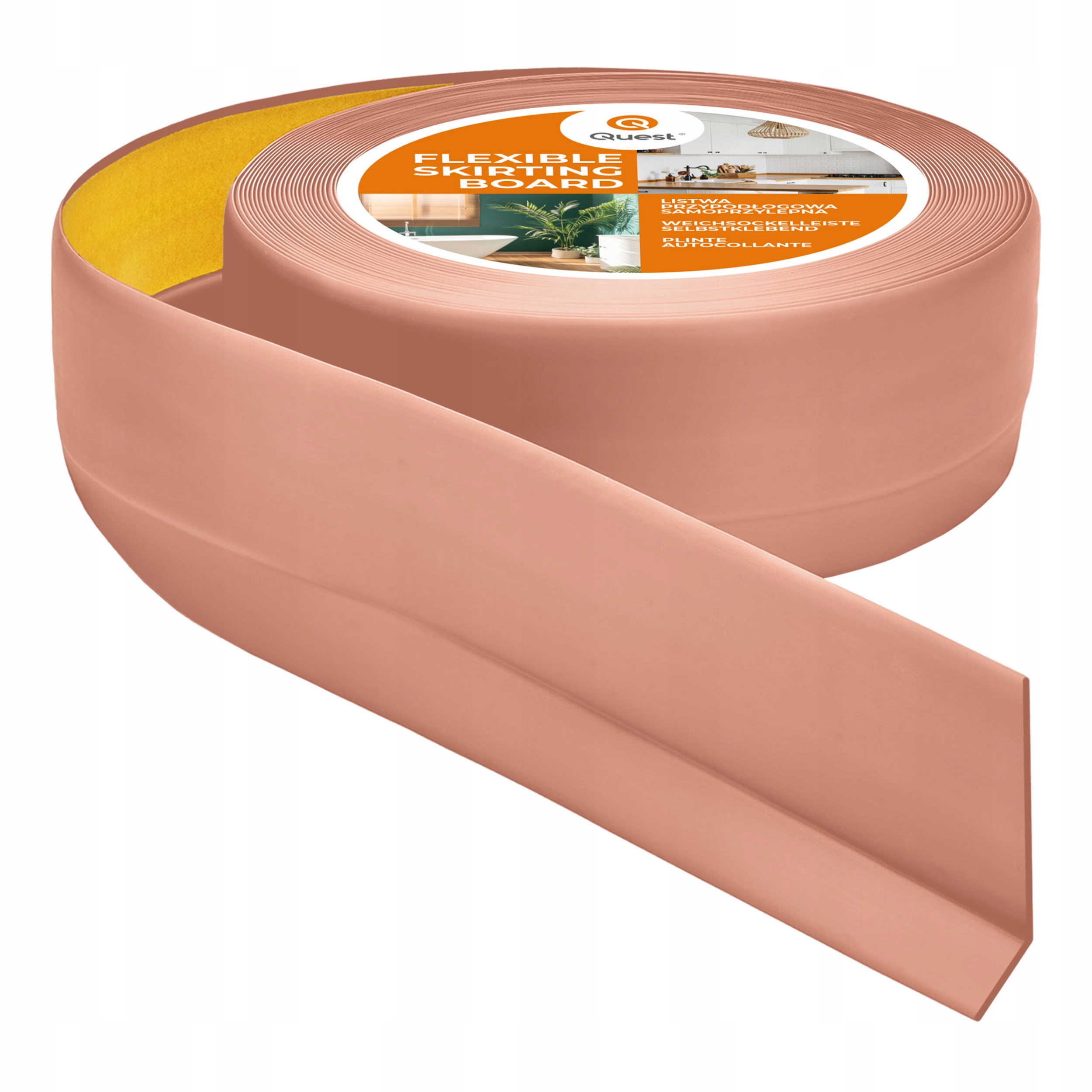 Samolepiaca soklová lišta z Pvc 50x20 mm svetlohnedá 15 m a pružná