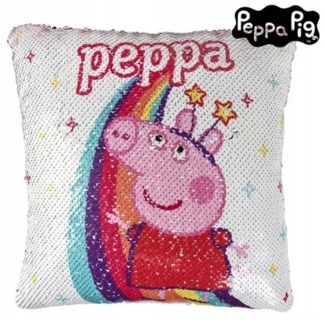 

Świnka Peppa Pig poduszka magiczne cekiny 25X25 cm