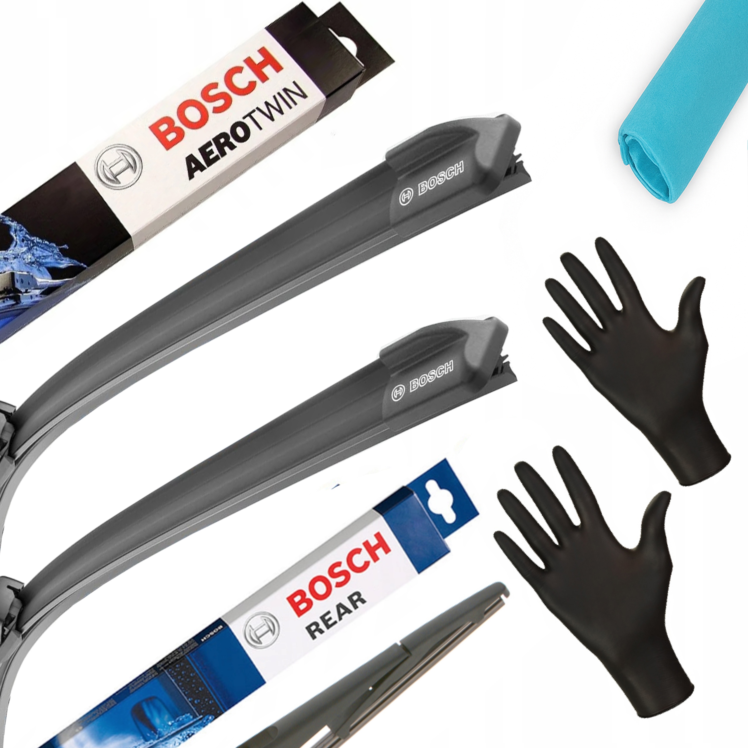 Wycieraczki Bosch Przód+tył Qashqai J11E 11R Pathfinder X-Trai T32 QX60
