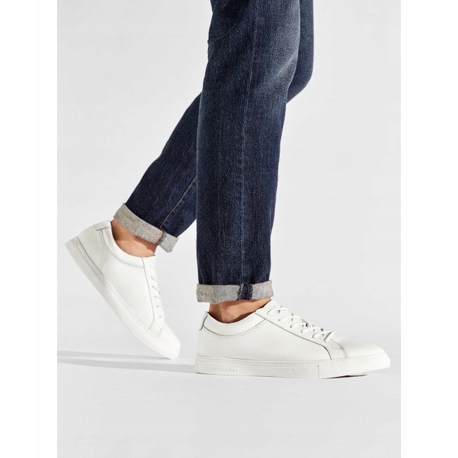 Jack&jones Trampki Męskie Białe Skóra 46 Szc