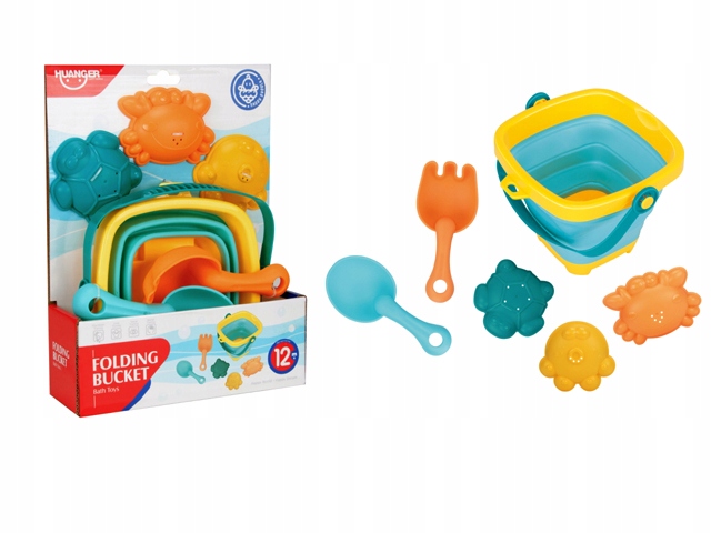 

Zestaw Zabawek Do Kąpieli Gumowe Wiaderko Kubki