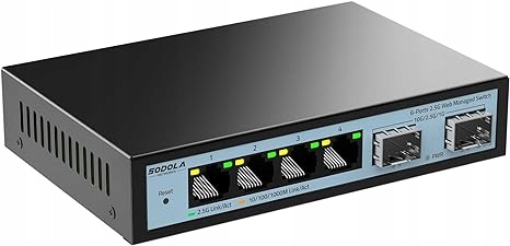 Přepínač 6-PORTOVÝ Sodola 2.5G 1x Sfp 10G 5x Base-T 2.5G