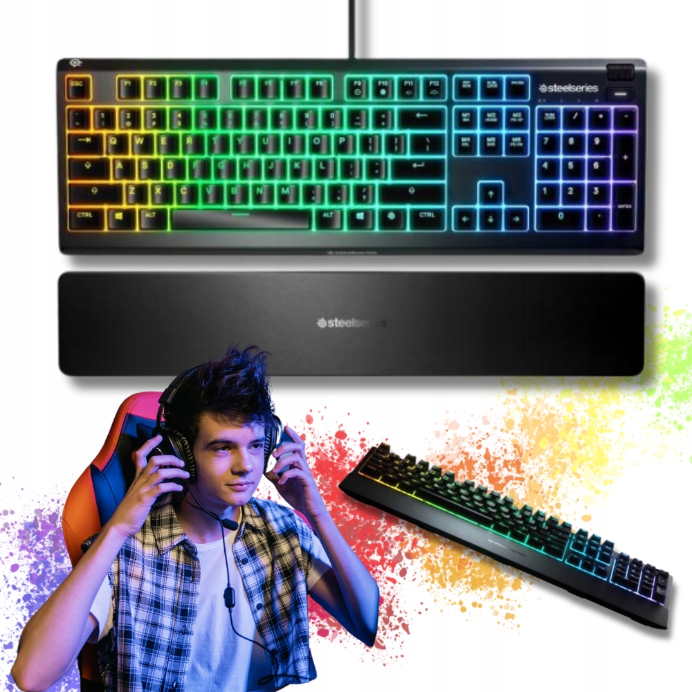 Herní Klávesnice SteelSeries Membránová, drátová, podsvícená Hráčem