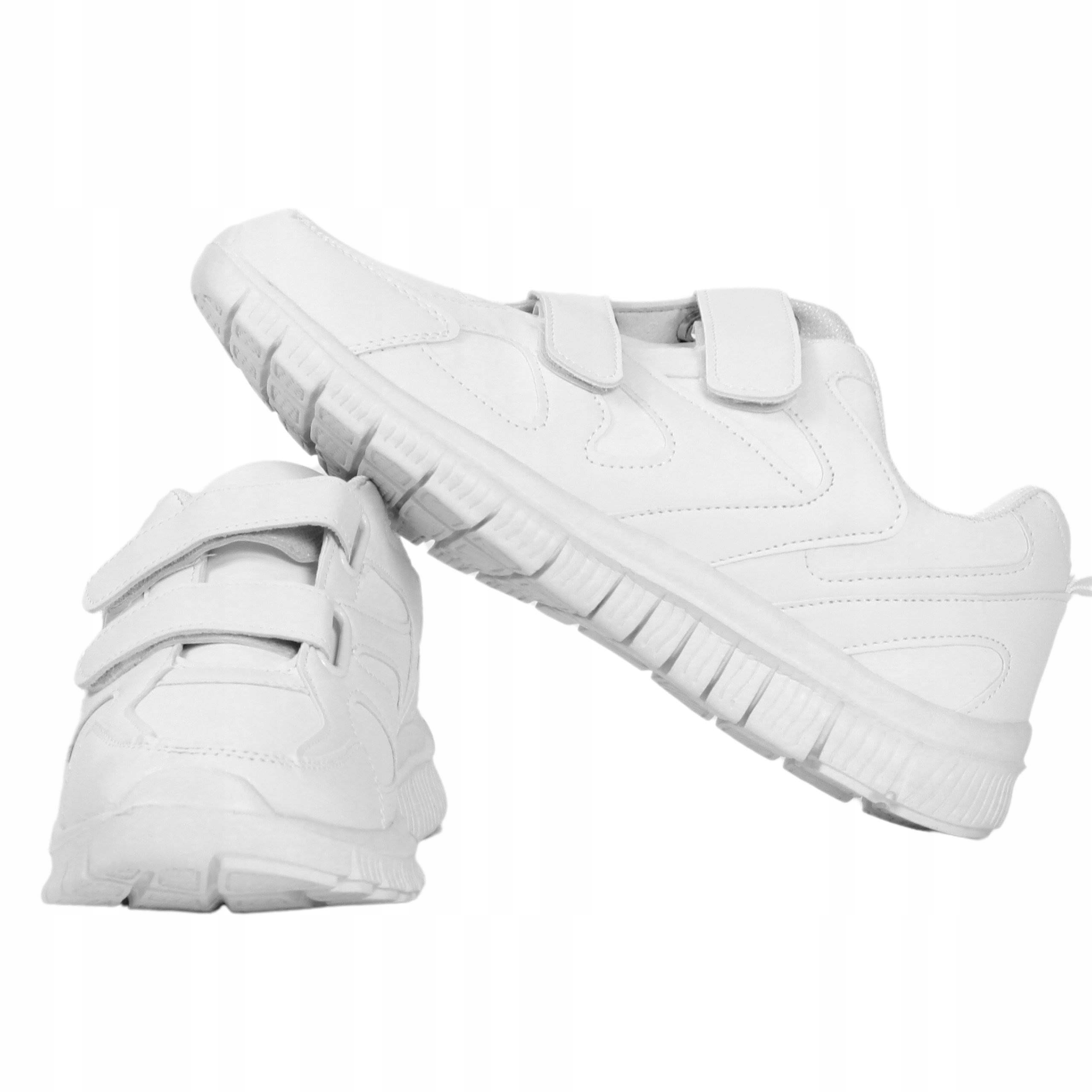 

Buty Męskie Sportowe Białe Na Rzepy Sneakersy