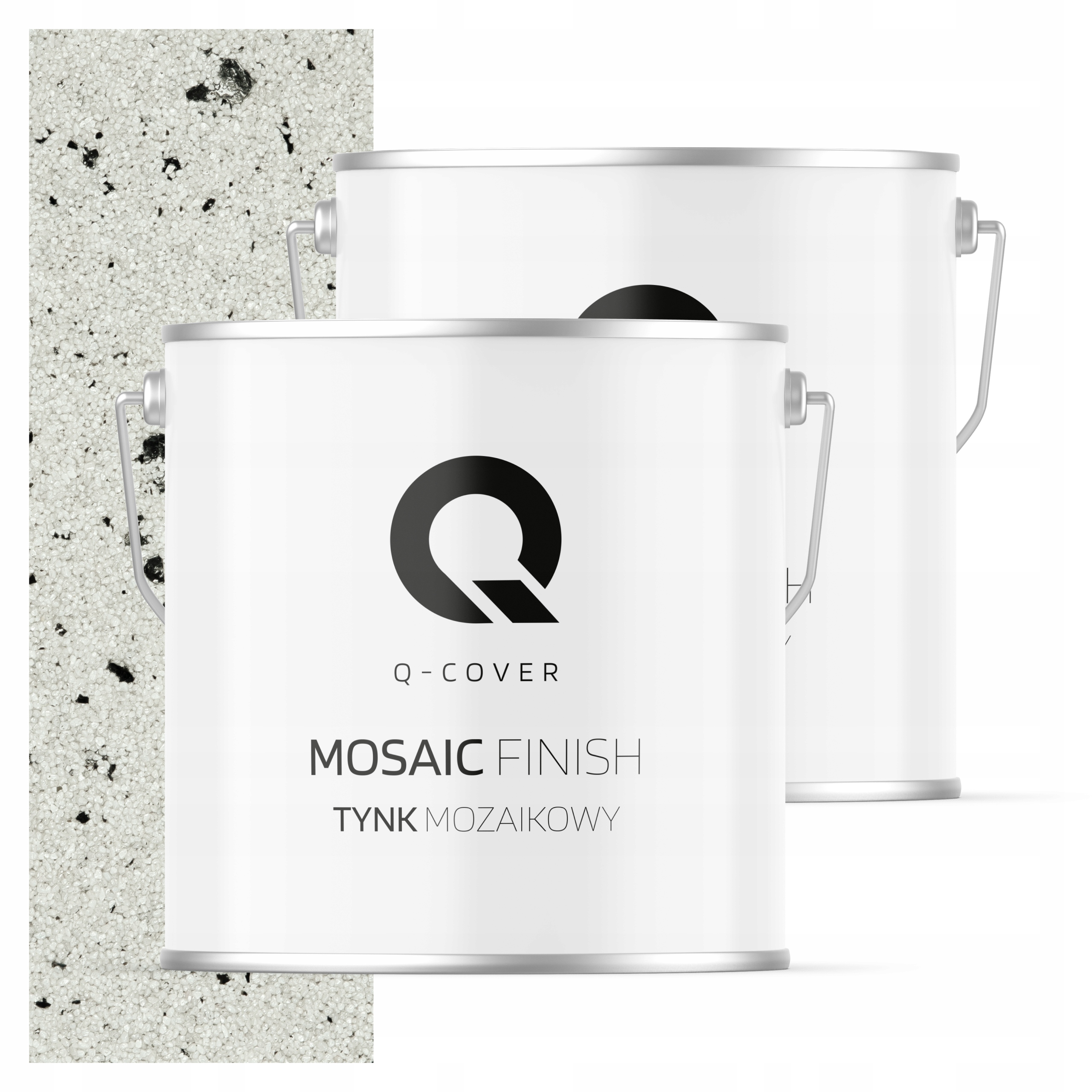 Mozaiková Omítka Mozaika 7 Kg Bílá S Černou Slídou M02 Prémiová Ozdobná Fasáda