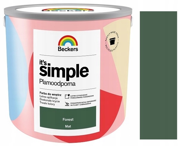 Beckers It`s Simple Plamoodporna Farba Do Ścian I Sufitów Forest 2.5L