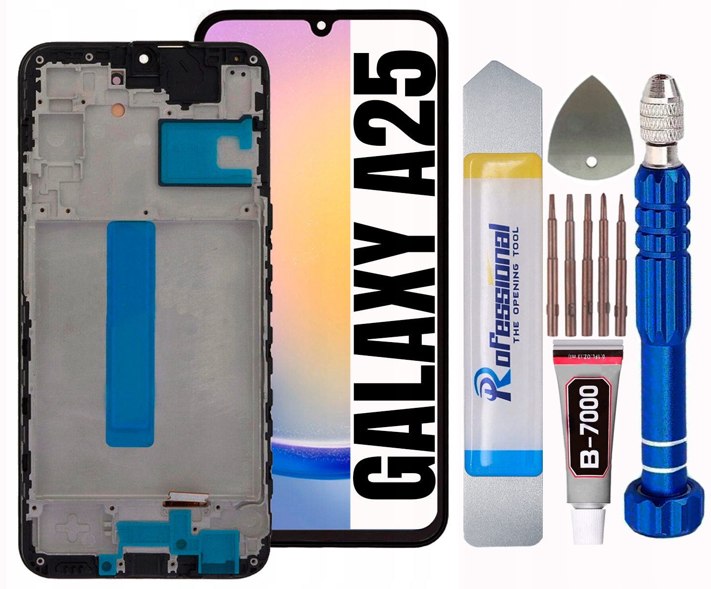 Displej Pro Samsung Galaxy A25 Plná Velikost 6,5" Oled LCD Rámeček